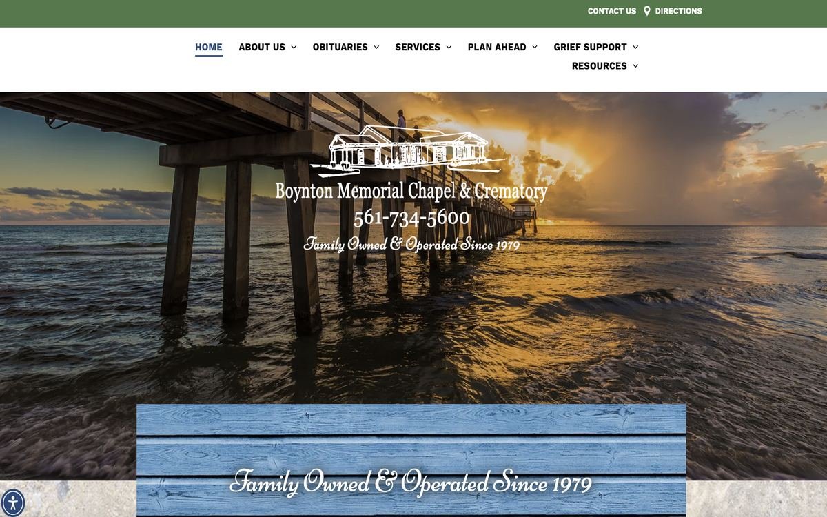 Boynton Memorial Chapel and Crematory homepage.