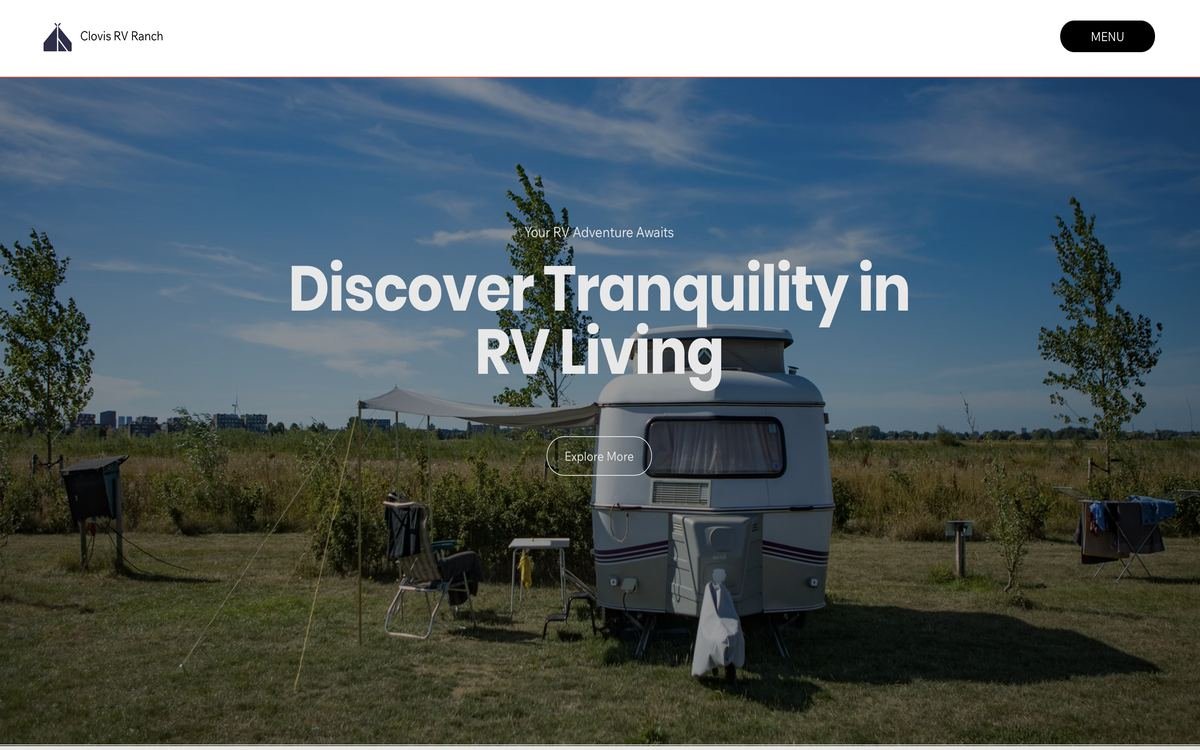 Clovis RV Ranch homepage.